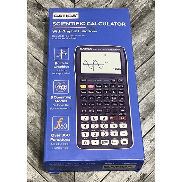 Catiga CS-229 Scientific Calculator With Graphic Functions & Over 360 Features - Picture 8 of 9
